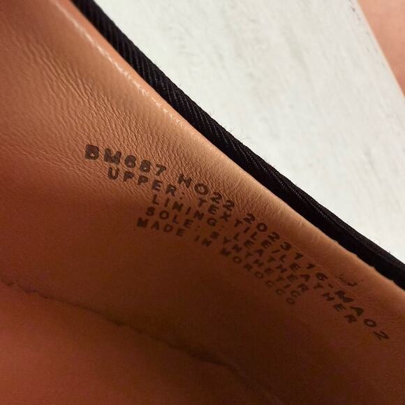 J.Crew Millie Ankle Strap Heels Size 8 Black Moiré Italian Leather Holiday Dance - Picture 14 of 16